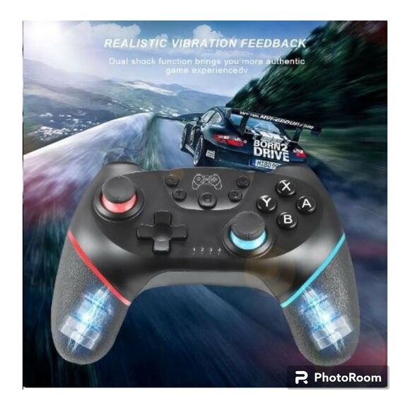 Wireless Controller for Nintendo Switch N-SL | Bluetooth USB-C Charging Black - Picture 4 of 9